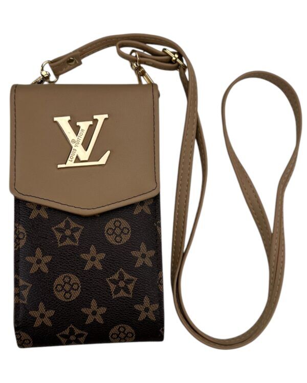 Inspirowana Louis Vuitton Torebka Damska Portfel Brązowa Beżowa Mała