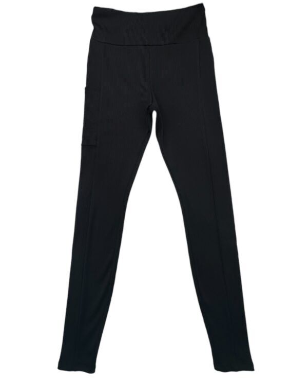 H&M Legginsy Damskie Czarne Prążkowane S 36 EU