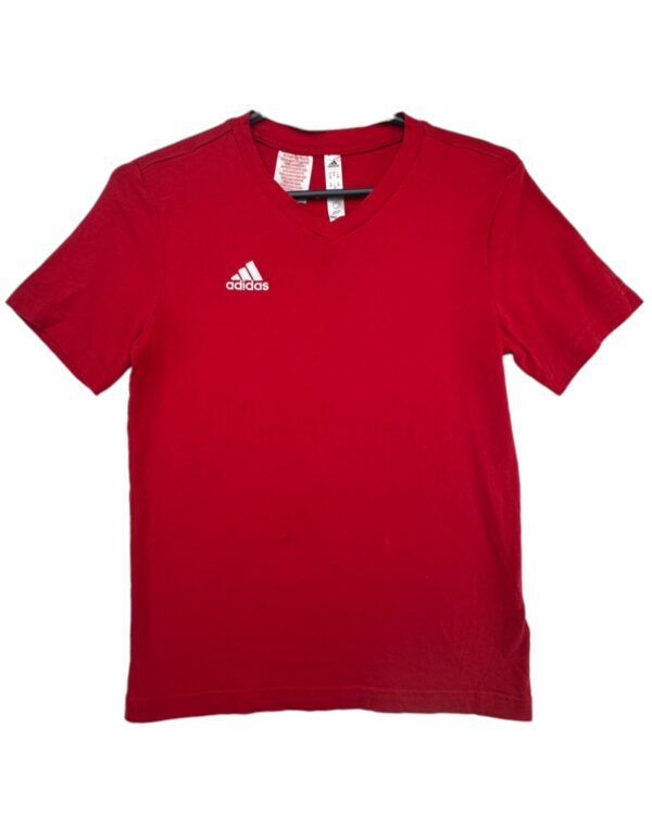 Adidas Koszulka Młodzieżowa Czerwona Logo 11 12 Lat 152 CM