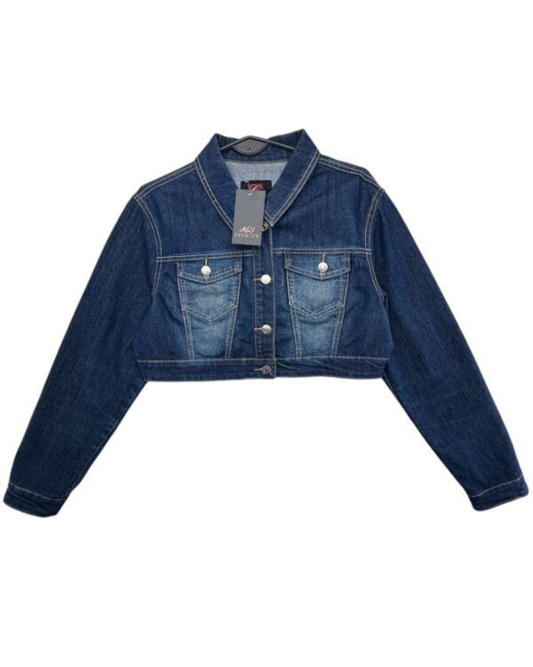Cherry Jeans Kurtka Jeansowa Granatowa Krótka XXL 44 EU