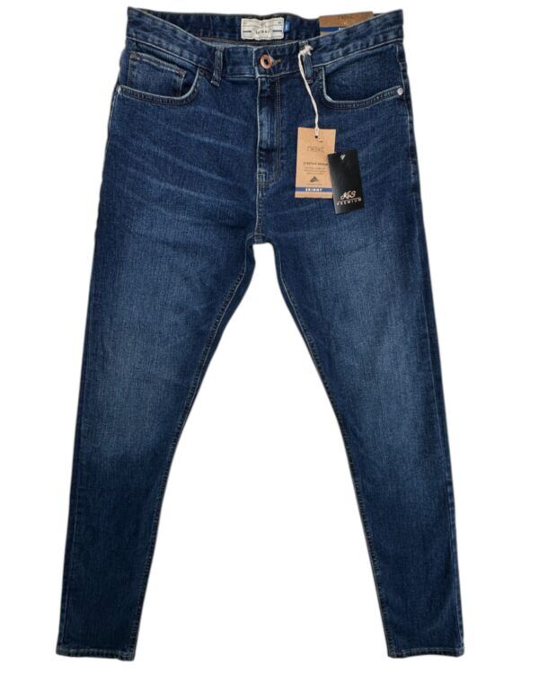 Next Jeansy Męskie Skinny Stretch Denim Granatowe 34XL